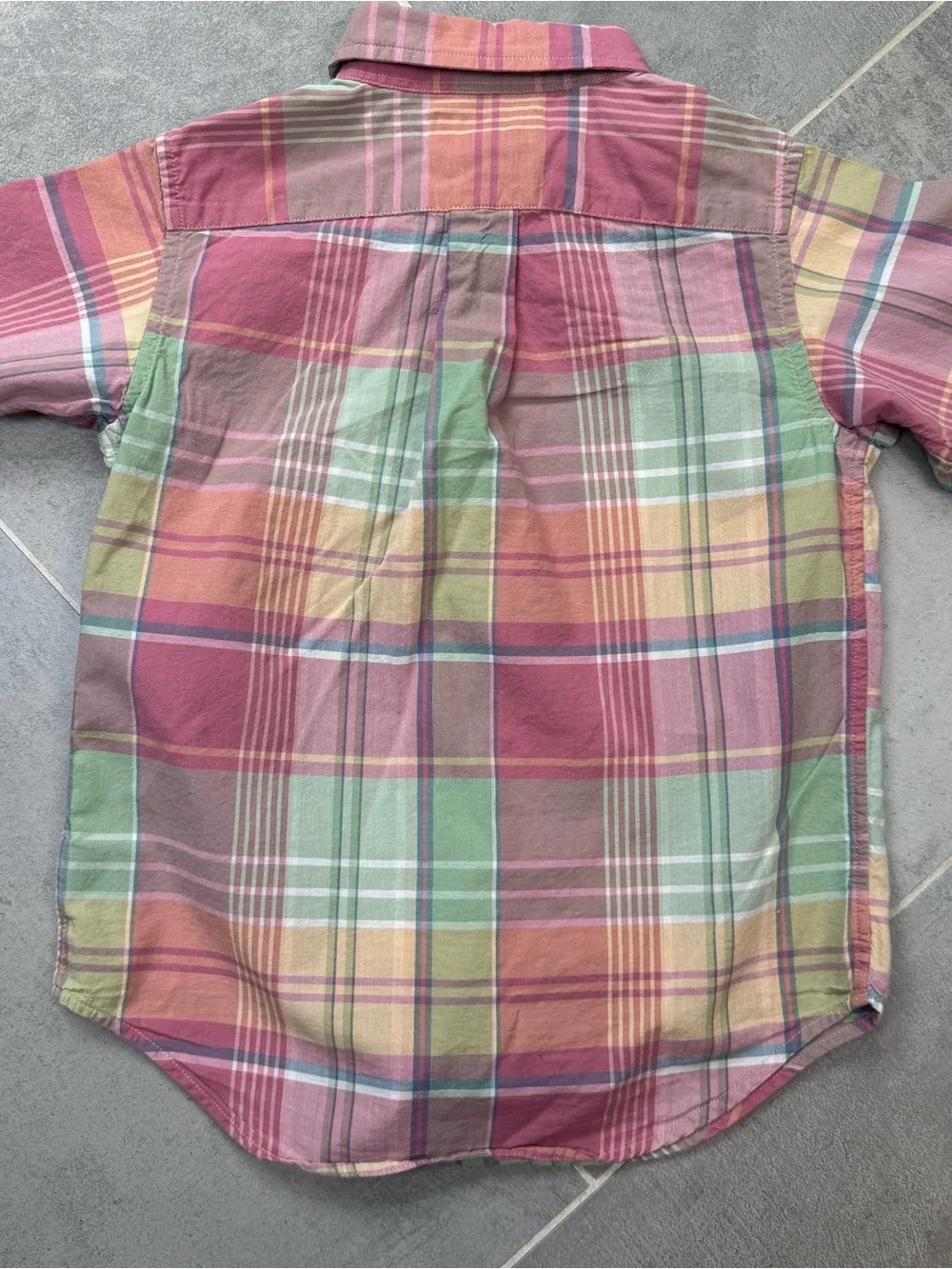 Polo by Ralph Lauren Boy’s Pink & Green Plaid Button-Down Shirt